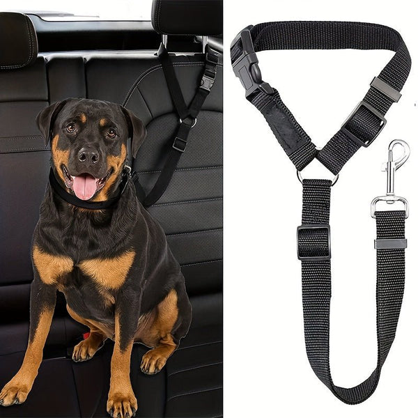 1pc Dog Seat Belt For Vehicle Secure, Pet Car Tether Safety Leash For Dogs In Vehicles, Dog Seat Belt Tether, Dog Seat Belt Buckle, Dog Car Seat Belt Seat Belt Nylon Lead Leash Backseat Safety Belt Adjustable For Dog & Cat - Eco Explorer Hub