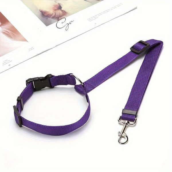 1pc Dog Seat Belt For Vehicle Secure, Pet Car Tether Safety Leash For Dogs In Vehicles, Dog Seat Belt Tether, Dog Seat Belt Buckle, Dog Car Seat Belt Seat Belt Nylon Lead Leash Backseat Safety Belt Adjustable For Dog & Cat - Eco Explorer Hub