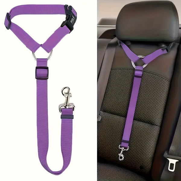 1pc Dog Seat Belt For Vehicle Secure, Pet Car Tether Safety Leash For Dogs In Vehicles, Dog Seat Belt Tether, Dog Seat Belt Buckle, Dog Car Seat Belt Seat Belt Nylon Lead Leash Backseat Safety Belt Adjustable For Dog & Cat - Eco Explorer Hub