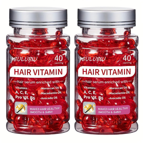 2 - Pack Leave - In Hair Conditioner Capsules - Intensive Keratin Moisturizing Serum With Avocado, Jojoba, And Argan Oil, Deeply Nourishes Curly And Dry Hair, Locks In Moisture, Reduces Frizz, Enriched With Vitamins A, C, E & B5 - Eco Explorer Hub