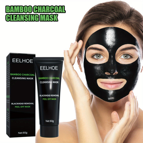 2.12oz Bamboo Charcoal Cleansing Mask - T Zone Oil Control Mask - Deep Pore & Blackhead Cleansing Mask For All Skin Types - Purifies And Cleanses Nose And Face - Gentle On Skin - Eco Explorer Hub