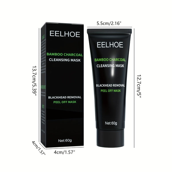2.12oz Bamboo Charcoal Cleansing Mask - T Zone Oil Control Mask - Deep Pore & Blackhead Cleansing Mask For All Skin Types - Purifies And Cleanses Nose And Face - Gentle On Skin - Eco Explorer Hub