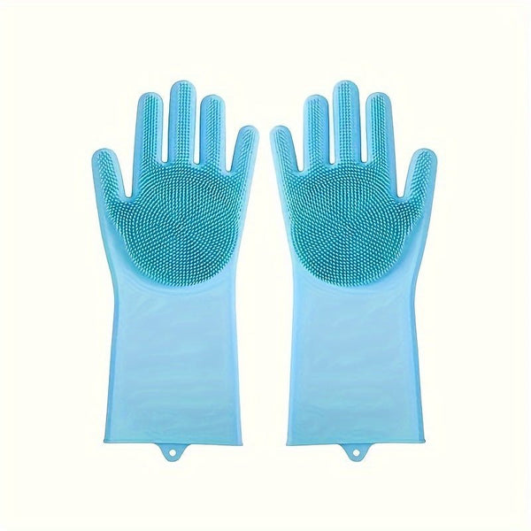 2pcs 2 - in - 1 Pet Dog Bath Gloves, Pet Brush Silicone Bath Massage Brush, Dog Rubbing Bath Supplies - Eco Explorer Hub