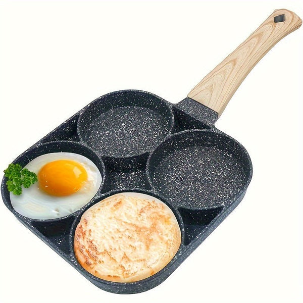 4 Egg Frying Pan, Pancake Omelette Pan, Cooker Pans 4 - Cups Non - stick Cookware Divided Egg Cooker, Burger Pan For Breakfast, Pancake, Poached Egg1 - Eco Explorer Hub