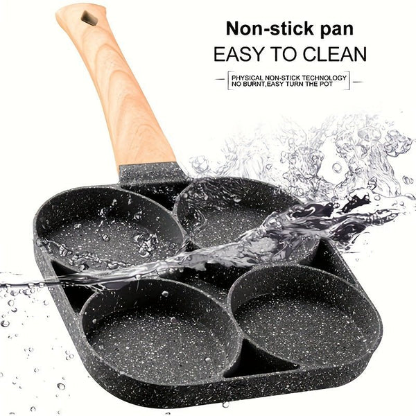 4 Egg Frying Pan, Pancake Omelette Pan, Cooker Pans 4 - Cups Non - stick Cookware Divided Egg Cooker, Burger Pan For Breakfast, Pancake, Poached Egg1 - Eco Explorer Hub