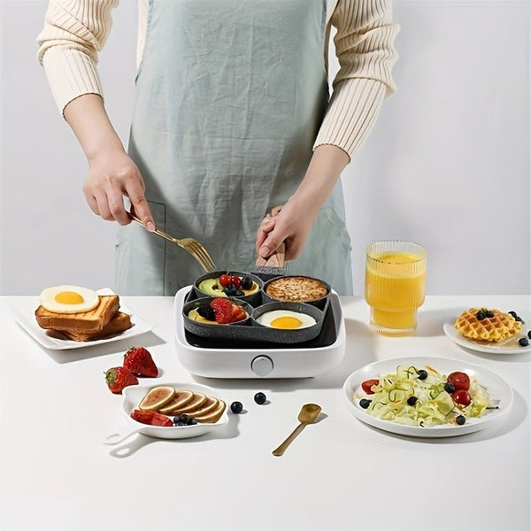 4 Egg Frying Pan, Pancake Omelette Pan, Cooker Pans 4 - Cups Non - stick Cookware Divided Egg Cooker, Burger Pan For Breakfast, Pancake, Poached Egg1 - Eco Explorer Hub