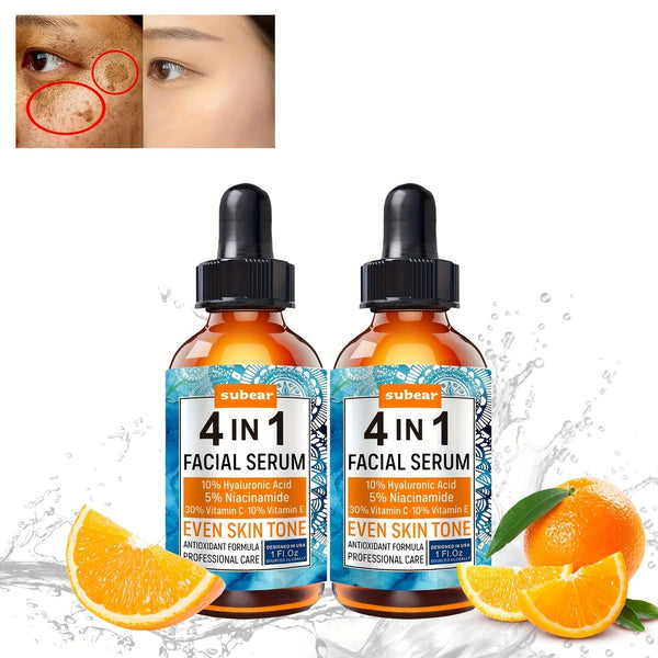 4 In 1 Facial Serum With Hyaluronic Acid, Niacinamide, Vitamin C Facial Care Serum For Moisturizes, Repair And Rejuvenates Skin 30ml/1.05oz - Eco Explorer Hub