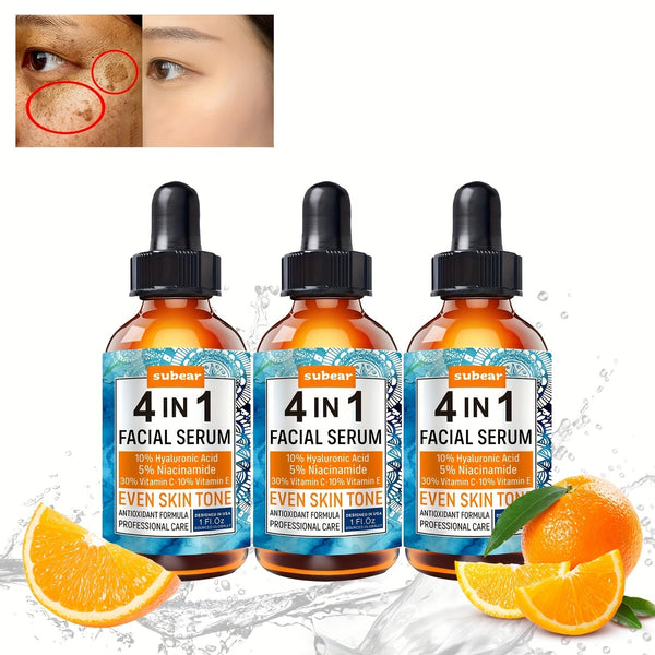 4 In 1 Facial Serum With Hyaluronic Acid, Niacinamide, Vitamin C Facial Care Serum For Moisturizes, Repair And Rejuvenates Skin 30ml/1.05oz - Eco Explorer Hub