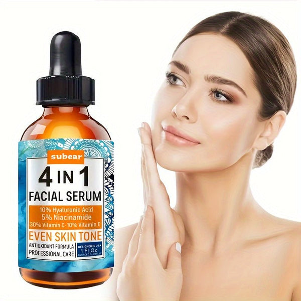 4 In 1 Facial Serum With Hyaluronic Acid, Niacinamide, Vitamin C Facial Care Serum For Moisturizes, Repair And Rejuvenates Skin 30ml/1.05oz - Eco Explorer Hub