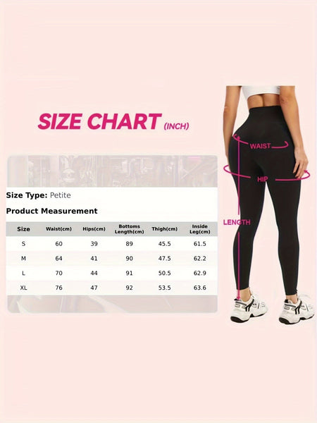4pcs Vibrant Solid Color High Waist Sports Leggings - Women's Fitness Pants With Pocket For Running, Yoga, And Activewear - Moisture - Wicking, Comfortable, And Stylish - Eco Explorer Hub