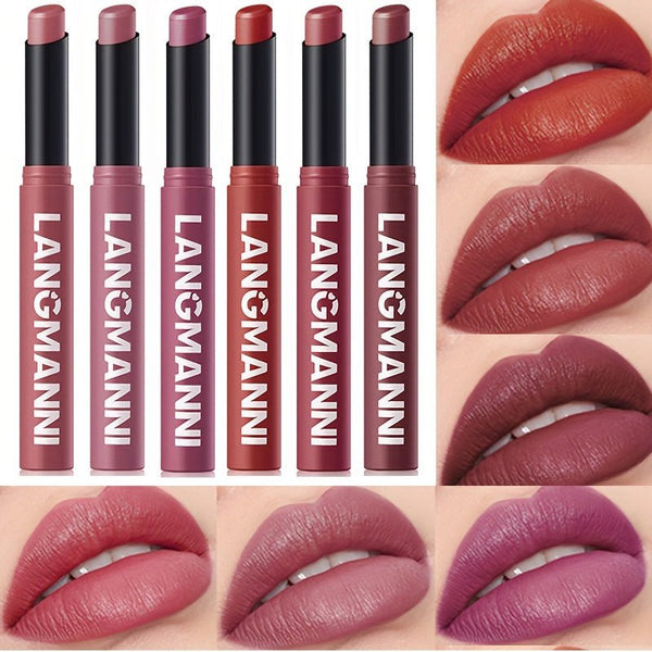 6pcs, Matte Lipstick, Easy To Color Lipstick Pen, Long - lasting Easy To Color Moisturizing Lipstick, Natural Moisturizing And Moisturizing Lipstick - Eco Explorer Hub