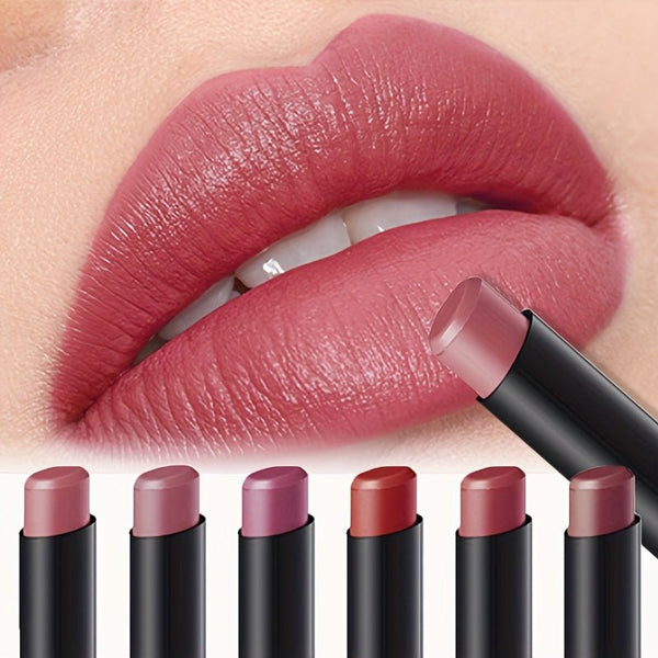 6pcs, Matte Lipstick, Easy To Color Lipstick Pen, Long - lasting Easy To Color Moisturizing Lipstick, Natural Moisturizing And Moisturizing Lipstick - Eco Explorer Hub