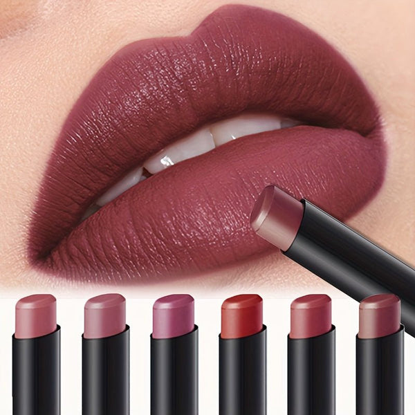 6pcs, Matte Lipstick, Easy To Color Lipstick Pen, Long - lasting Easy To Color Moisturizing Lipstick, Natural Moisturizing And Moisturizing Lipstick - Eco Explorer Hub