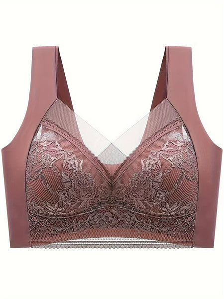 6pcs Solid Floral Lace Wireless Tank Bra, Sexy Comfy Push Up Bra, Women's Lingerie & Underwear - Eco Explorer Hub