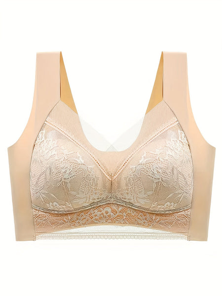 6pcs Solid Floral Lace Wireless Tank Bra, Sexy Comfy Push Up Bra, Women's Lingerie & Underwear - Eco Explorer Hub