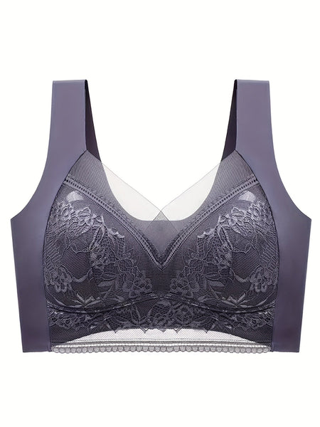 6pcs Solid Floral Lace Wireless Tank Bra, Sexy Comfy Push Up Bra, Women's Lingerie & Underwear - Eco Explorer Hub