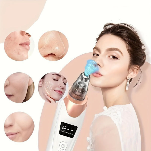 A Rechargeable Blackhead Cleaner and Acne Remover - Multifunctional Facial Skin Care Tool with Deep Pore Adsorption Function, without Flavor, Lithium Battery 400MAh, Suitable for Skin Cleaning, Anti - Aging and Wrinkle Reduction - Eco Explorer Hub