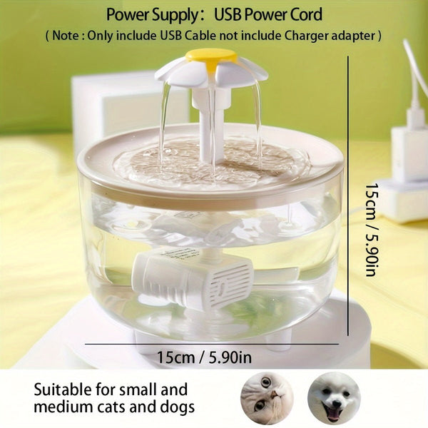 Automatic Cat Water Fountain: 50.72 oz Capacity, USB Powered, Suitable for Indoor Cats - Eco Explorer Hub