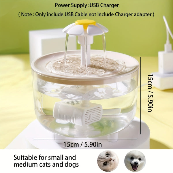 Automatic Cat Water Fountain: 50.72 oz Capacity, USB Powered, Suitable for Indoor Cats - Eco Explorer Hub