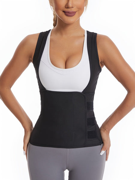 Hot Selling Women's Sports Yoga Sauna Clothes, Fitness Running Sweat Wicking Sauna Vests, Fat Burning, Abdominal Heating Yoga Clothes, Shaping Waist Cinching Clothes, Fixed Chest Support Anti Sagging Vests, Shaping Slimming C - Eco Explorer Hub