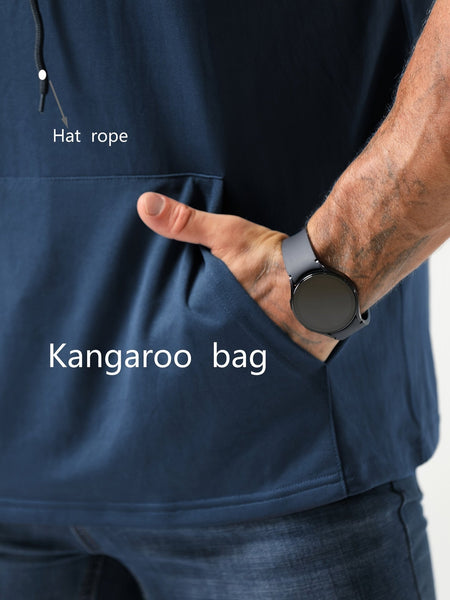 Men's 3pcs Athletic Hooded T-Shirts - Solid Color, Short Sleeve, Breathable Polyester, Machine Washable - Perfect for Running & Workouts - Eco Explorer Hub