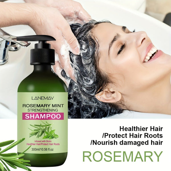 Rosemary Mint Shampoo, Deeply Cleanses Hair And Scalp, Strengthens Hair, Suitable For All Hair Types - Eco Explorer Hub