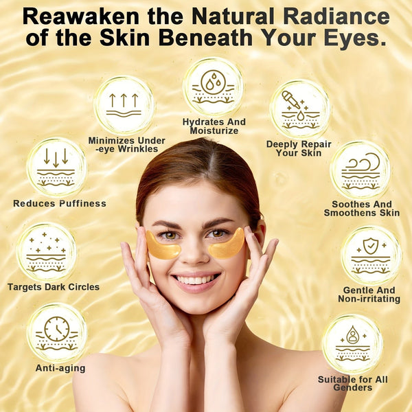 Under Eye Patches (24 Pairs) - 24K Golden Eye Masks Enriched With Abundant Collagen | Smooth Fine Lines, Firming And Nourishing Skin - Eco Explorer Hub