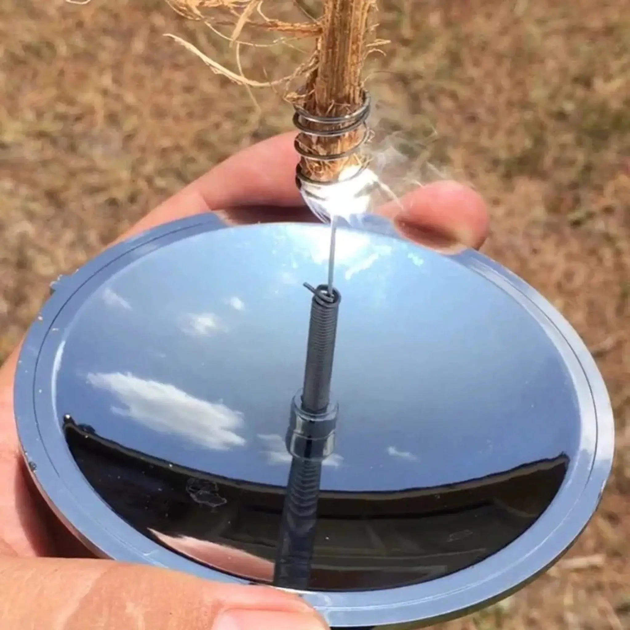 Zero- Waste Solar Lens Fire Starter